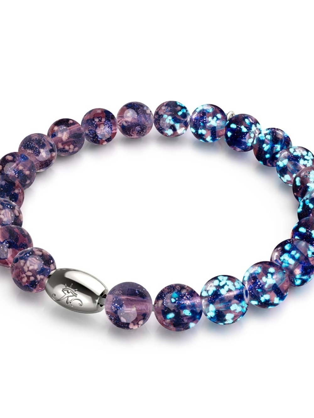 🆕️ NOGU Purple Elixir .925 Sterling Silver Firefly Glass Bracelet